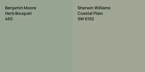 460 Herb Bouquet vs SW 6192 Coastal Plain