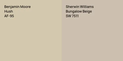 AF-95 Hush vs SW 7511 Bungalow Beige