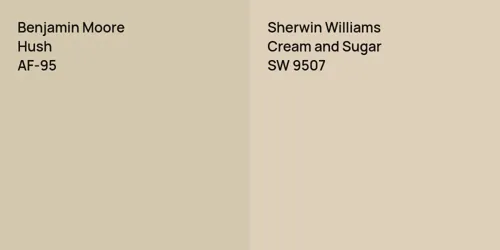 AF-95 Hush vs SW 9507 Cream and Sugar