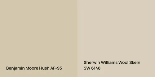 AF-95 Hush vs SW 6148 Wool Skein