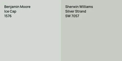 1576 Ice Cap vs SW 7057 Silver Strand