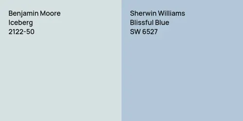 2122-50 Iceberg vs SW 6527 Blissful Blue