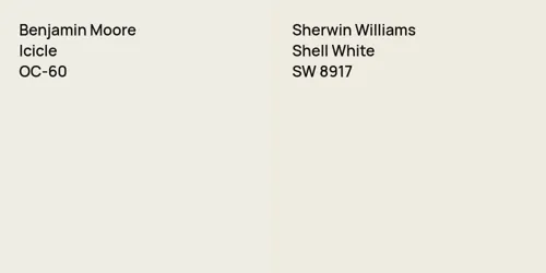 OC-60 Icicle vs SW 8917 Shell White