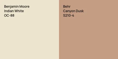 OC-88 Indian White vs S210-4 Canyon Dusk