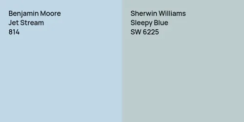 814 Jet Stream vs SW 6225 Sleepy Blue