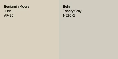 AF-80 Jute vs N320-2 Toasty Gray