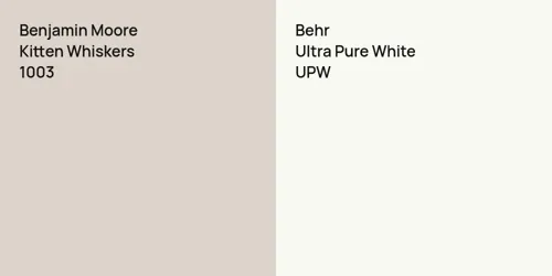 1003 Kitten Whiskers vs UPW Ultra Pure White