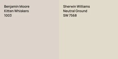 1003 Kitten Whiskers vs SW 7568 Neutral Ground