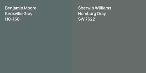 HC-160 Knoxville Gray vs SW 7622 Homburg Gray