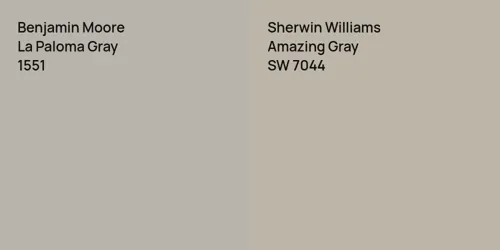 1551 La Paloma Gray vs SW 7044 Amazing Gray