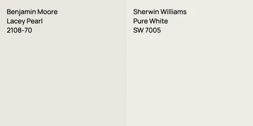 2108-70 Lacey Pearl vs SW 7005 Pure White