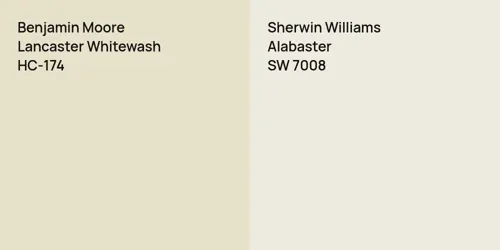 HC-174 Lancaster Whitewash vs SW 7008 Alabaster