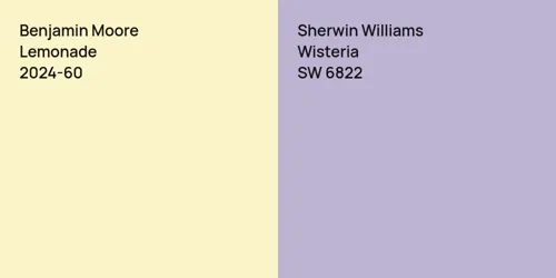 2024-60 Lemonade vs SW 6822 Wisteria