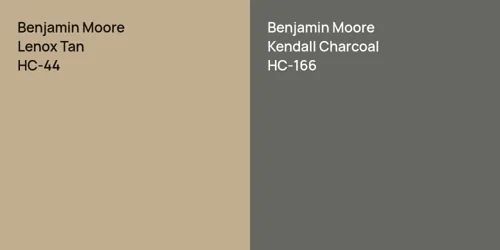 HC-44 Lenox Tan vs HC-166 Kendall Charcoal