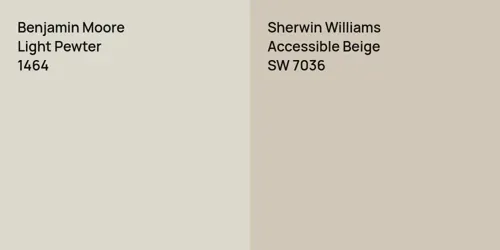 1464 Light Pewter vs SW 7036 Accessible Beige