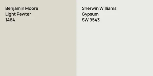 1464 Light Pewter vs SW 9543 Gypsum