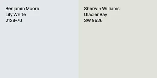 2128-70 Lily White vs SW 9626 Glacier Bay