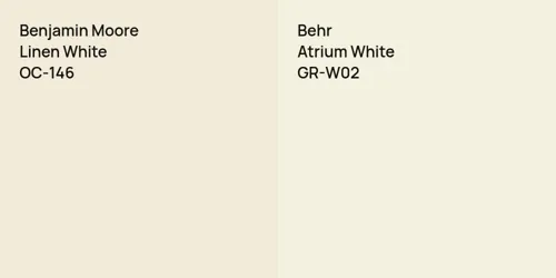 OC-146 Linen White vs GR-W02 Atrium White