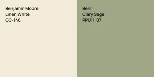 OC-146 Linen White vs PPU11-07 Clary Sage