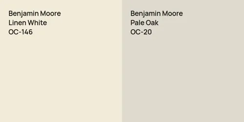 OC-146 Linen White vs OC-20 Pale Oak