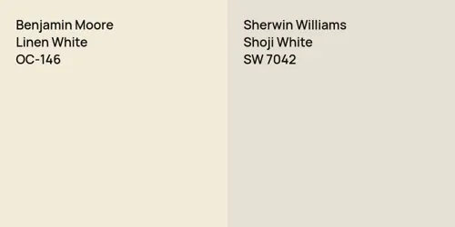 OC-146 Linen White vs SW 7042 Shoji White