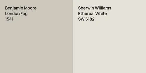 1541 London Fog vs SW 6182 Ethereal White