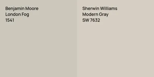 1541 London Fog vs SW 7632 Modern Gray