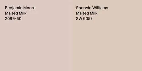 2099-60 Malted Milk vs SW 6057 Malted Milk