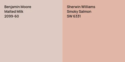 2099-60 Malted Milk vs SW 6331 Smoky Salmon