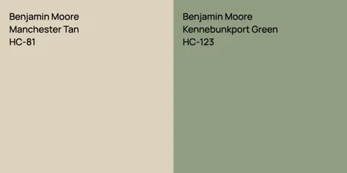 HC-81 Manchester Tan vs HC-123 Kennebunkport Green