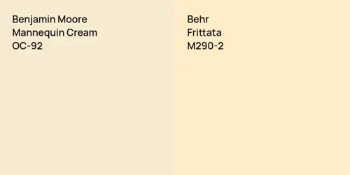 OC-92 Mannequin Cream vs M290-2 Frittata