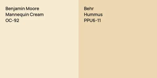 OC-92 Mannequin Cream vs PPU6-11 Hummus