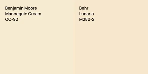 OC-92 Mannequin Cream vs M280-2 Lunaria