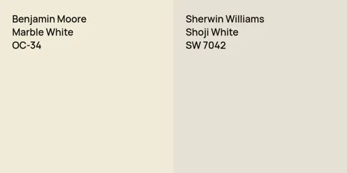 OC-34 Marble White vs SW 7042 Shoji White