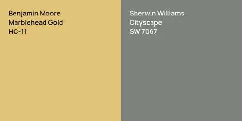 HC-11 Marblehead Gold vs SW 7067 Cityscape