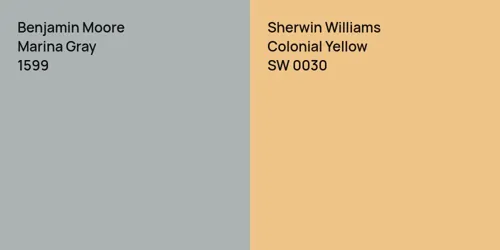 1599 Marina Gray vs SW 0030 Colonial Yellow