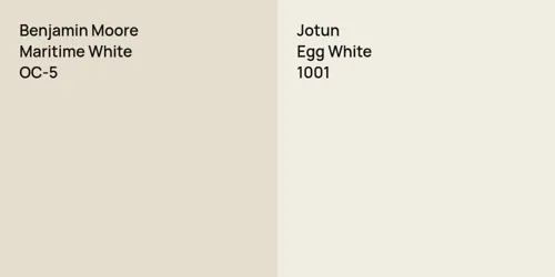 OC-5 Maritime White vs 1001 Egg White