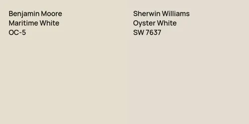 OC-5 Maritime White vs SW 7637 Oyster White