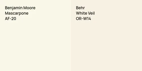 AF-20 Mascarpone vs OR-W14 White Veil