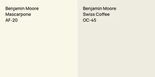 AF-20 Mascarpone vs OC-45 Swiss Coffee