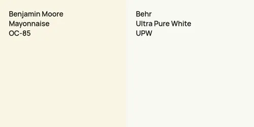 OC-85 Mayonnaise vs UPW Ultra Pure White