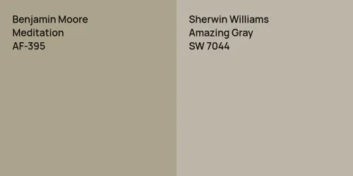 AF-395 Meditation vs SW 7044 Amazing Gray