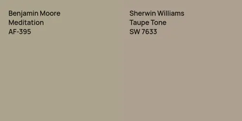 AF-395 Meditation vs SW 7633 Taupe Tone