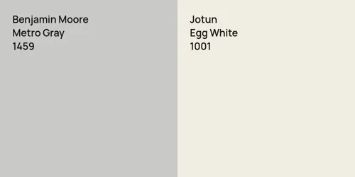 1459 Metro Gray vs 1001 Egg White