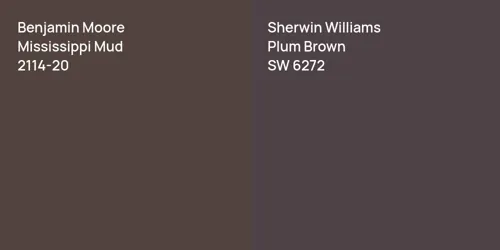 2114-20 Mississippi Mud vs SW 6272 Plum Brown