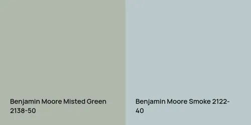 2138-50 Misted Green vs 2122-40 Smoke