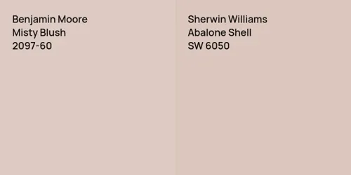 2097-60 Misty Blush vs SW 6050 Abalone Shell