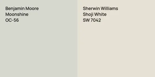 OC-56 Moonshine vs SW 7042 Shoji White