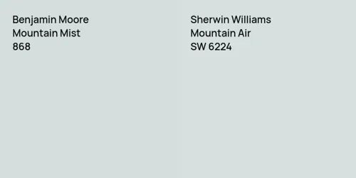 868 Mountain Mist vs SW 6224 Mountain Air