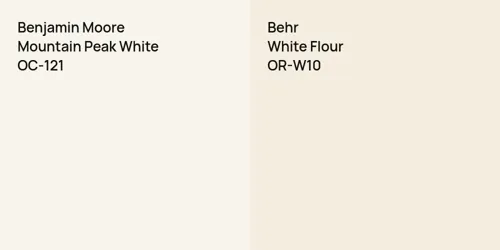 OC-121 Mountain Peak White vs OR-W10 White Flour